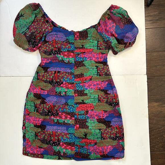 Rhode Clara Enchanted Woods Mini Dress NWT Size 6 - Picture 10 of 15